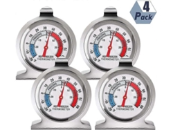 Juego de 4 termómetros clásicos para refrigerador y congelador con pantalla grande. Ideales para refrigeradores y congeladores. GOKOCO