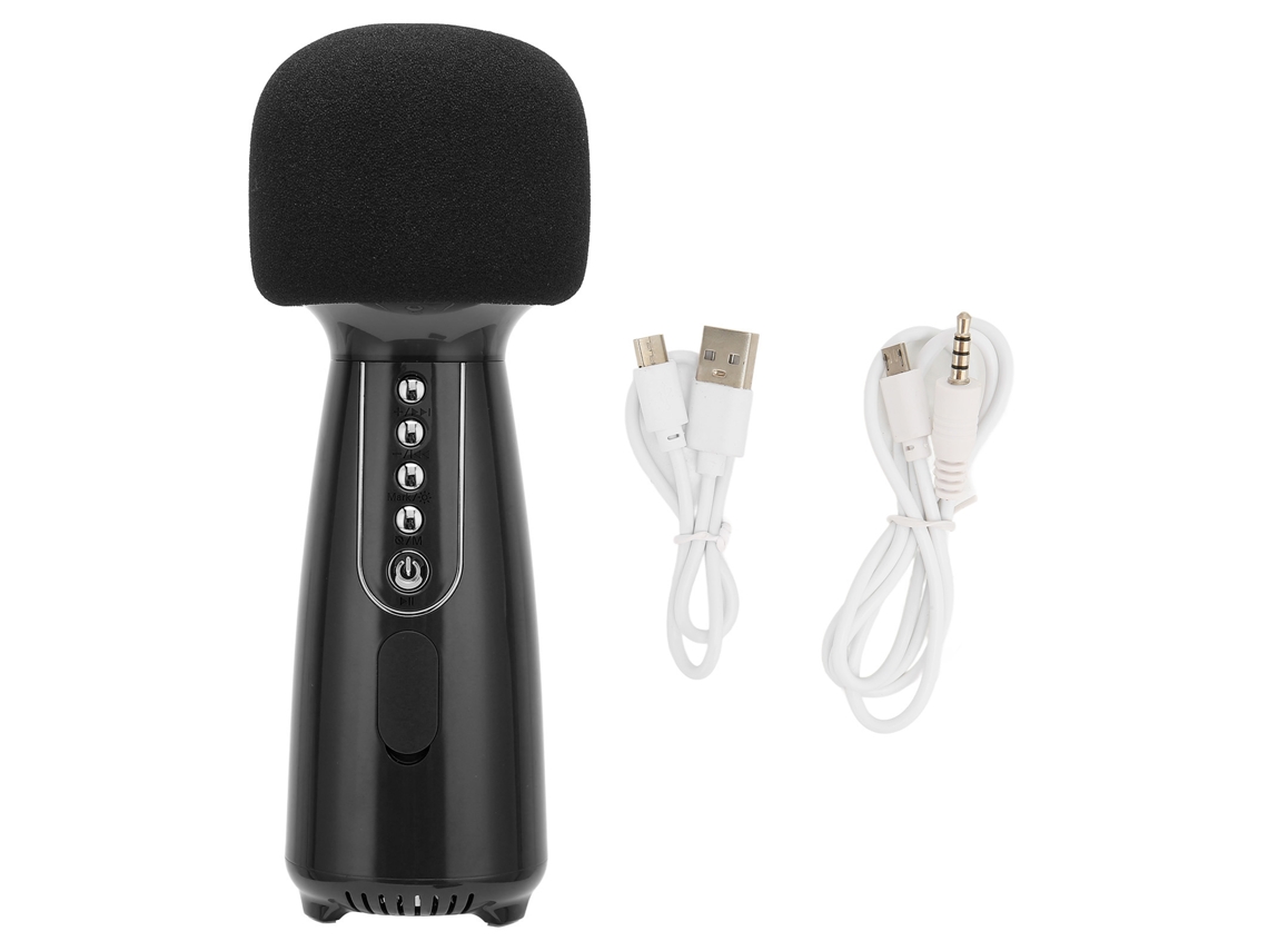 Micrófono Bluetooth Portátil L868 Con Luz Led Para Fiestas En Casa, Entrevistas En El Coche Y Discursos - Negro