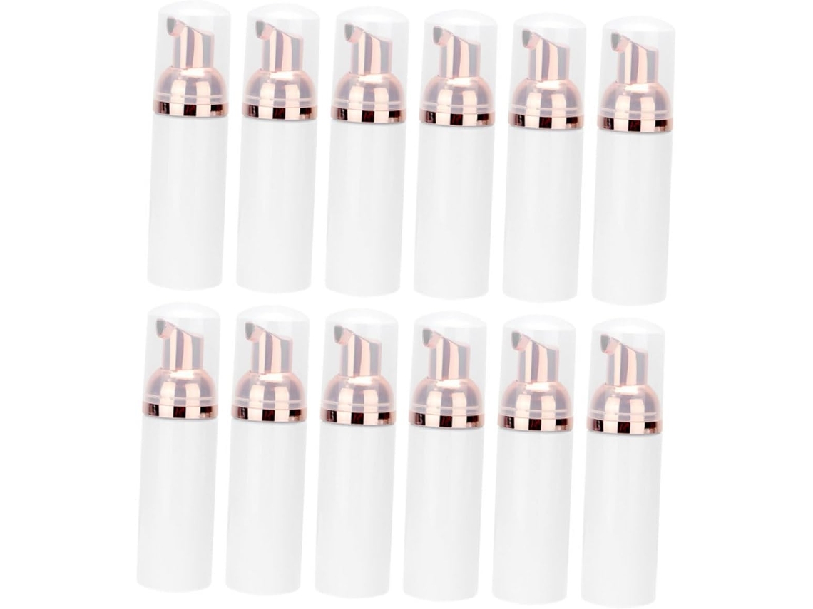 Paquete De 12 Botellas Dispensadoras De Espuma Con Bomba Para Productos De Cuidado Facial Y Cosméticos.