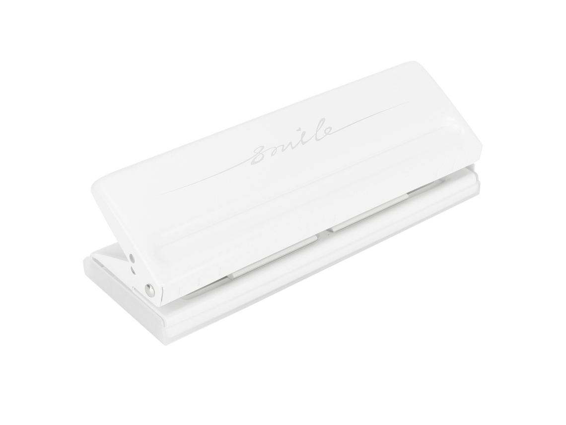 Perforadora De 6 Agujeros Ajustable Espaciado Perforadora De Papel Para Oficina Y Escuela Suministros Escolares (blanco)