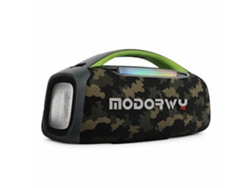 Coluna Bluetooth Portátil Com Pega Integrada E Som Potente 120w Modorwy Mf3107 Verde Camuflado
