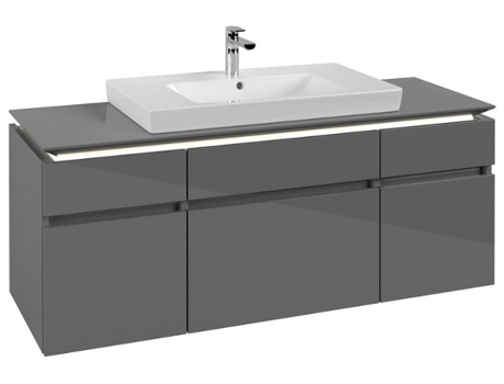 Villeroy &amp Boch Legato Vanity unit B699 1400x550x500mm central iluminación LED