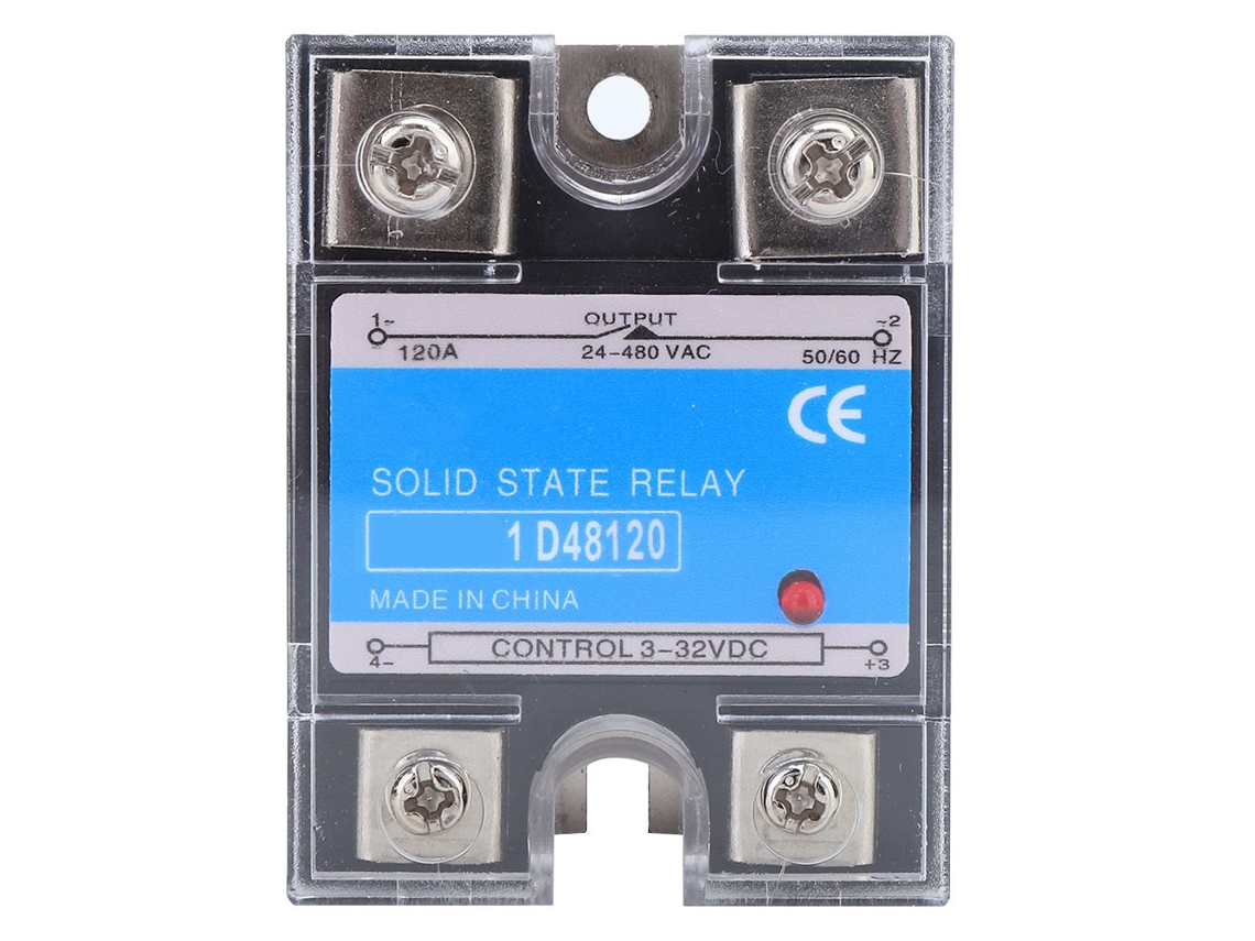 Relé De Estado Sólido Ssr 3-32vdc Entrada 24-480vac Carga Equipo Eléctrico Berm-1d 48120