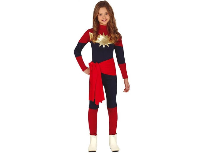 Disfraz de Niña DISFRAZZES Capitana Espacial Rojo Y Azul (Talla: 9 a 11 años)
