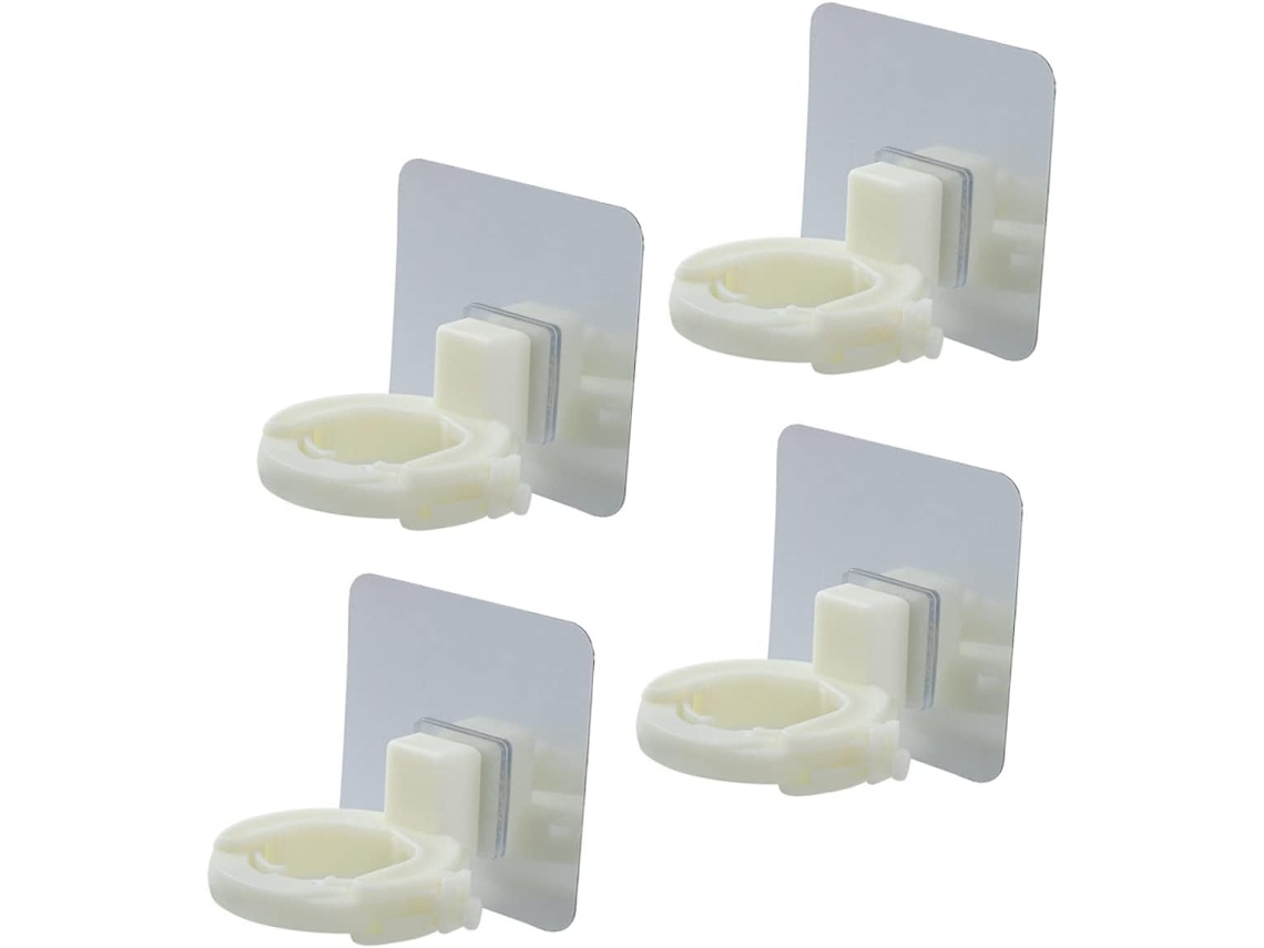 Juego de 4 soportes para botellas de gel de ducha, organizador de champú para baño, perchas Gokoco