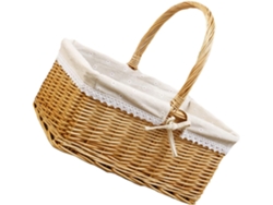 Cesta Cuadrada Tejida Para Frutas Y Verduras, Cesta De Picnic