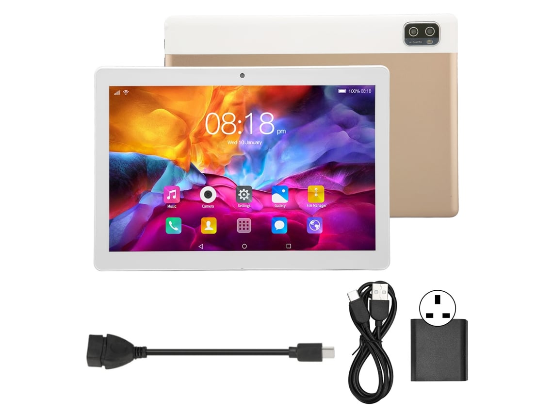 Tablet (chamada Wifi 5g) 10,1 Polegadas Android 12 6gb+128gb Dourado