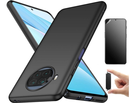 Kit Carcasa, Protector y Soporte Xiaomi Mi 10T Lite Ultimatte Turtleshell Negro