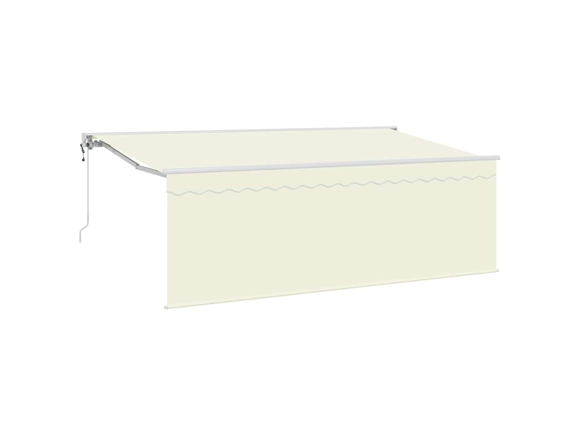 Maison Exclusive - Toldo retráctil color crema de 350 x 200 cm en poliéster y aluminio
