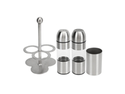 Juego De 4 Botes De Especias De Acero Inoxidable 304 Con Taza Y Estante Multiusos.