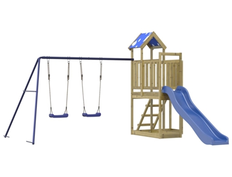 Parque Infantil De Exterior VIDAXL Marrón Madera