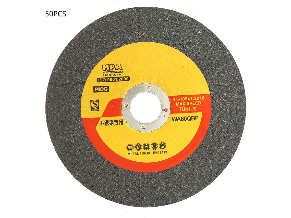 Disco De Corte Circular De Resina De 50 Piezas Para Sierras De Acero Inoxidable Con Efecto De Corte Suave.