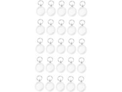 25 Llaveros Con Marco De Fotos Transparente, Llaveros Redondos Personalizados Con Marco.