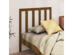 Cabecero De Cama Madera Maciza De Pino Marrón Miel 96x4x100 Cm