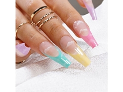 Uñas postizas medianas y largas con forma de ataúd que cubren completamente el rostro - St-01