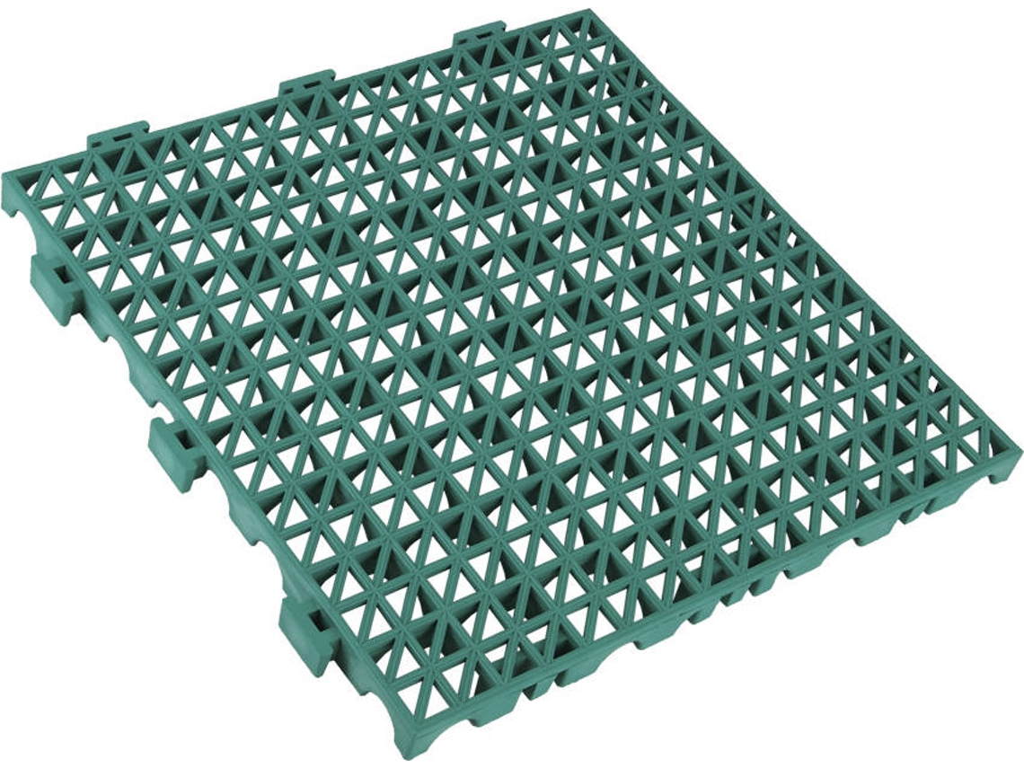 Conjunto De 4 Uds. Loseta Alveolada Gris Claro De Pvc 33 X 33 X 2 Cm