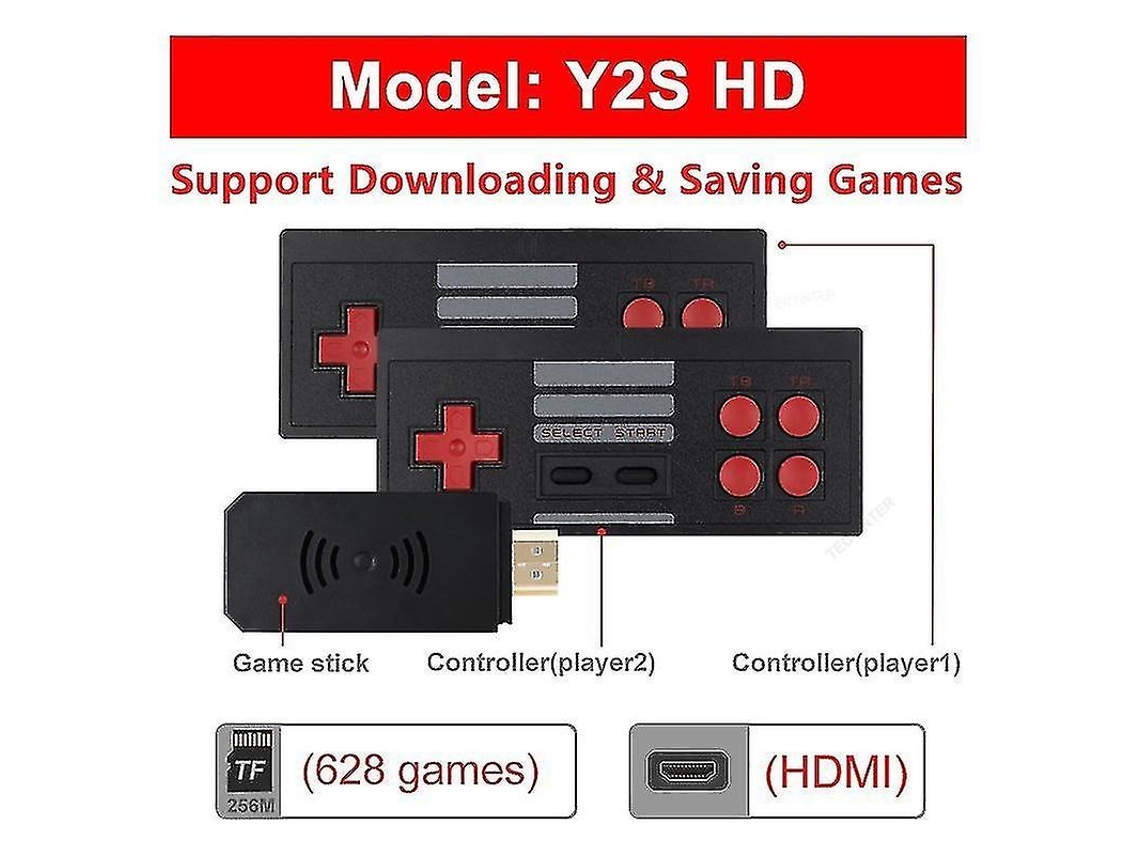 Mini Consola De Videojuegos Portátil 1800 Classic 8 Bit Gaming Dual Wireless Controller Hd / Av Out