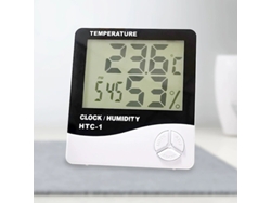 Medidor De Temperatura Y Humedad Para El Hogar Con Reloj Y Alarma, Alta Precisión, Pantalla Grande.
