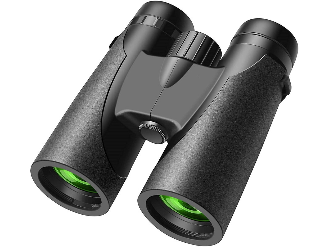 Binoculares 12x42 HD Bak4 Prism IP68 para observación de aves, viajes, conciertos, estrellas, negro Bestvite