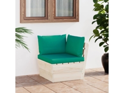 Sofá esquinero de palets para jardín con impermeabilización. Cojines de abeto Dkd Home Decor