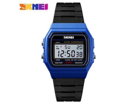 Relojes deportivos al aire libre Hombres Mujeres Reloj de pulsera electrónico LED resistente al agua para estudiantes-azul LUUCOZK