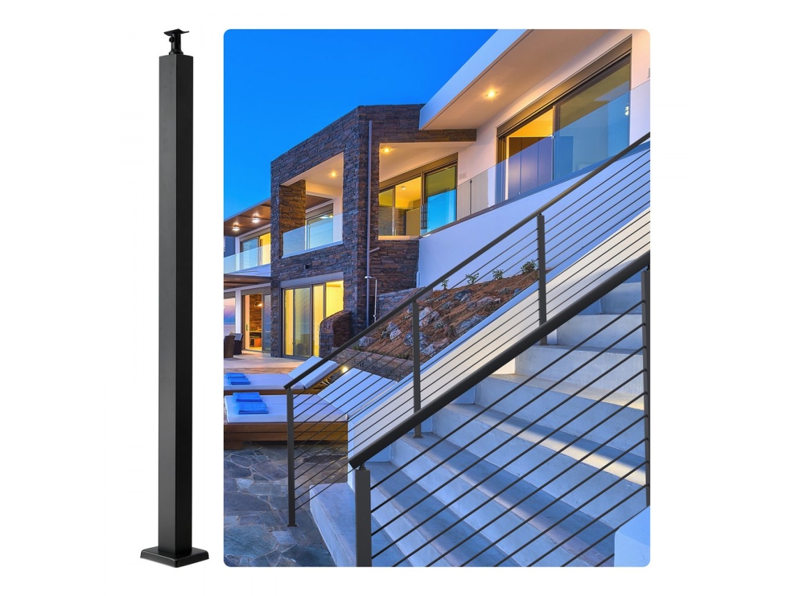 Poste y pasamanos de acero inoxidable Sus304 sin agujeros de 91,4 cm Tekmaquinas