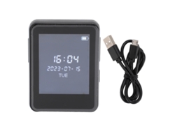Reproductor Mp3 Multifuncional Con Pantalla Hd, Radio Fm, Grabadora Y Despertador Portátil - Negro