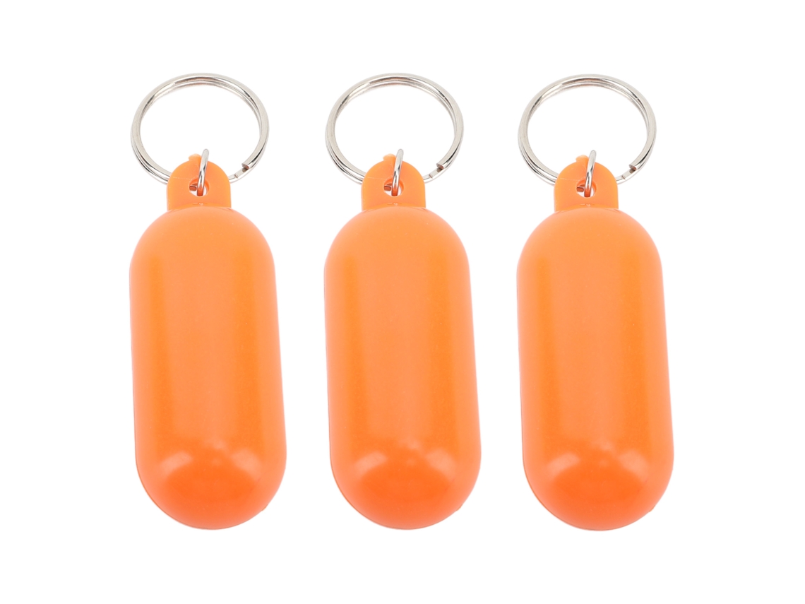 Junli-3 Llaveros Flotantes Naranjas De Acero Inoxidable Abs, Resistentes Al Agua, Para Navegación, Pesca, Surf, Vela Y Deportes Al Aire Libre.
