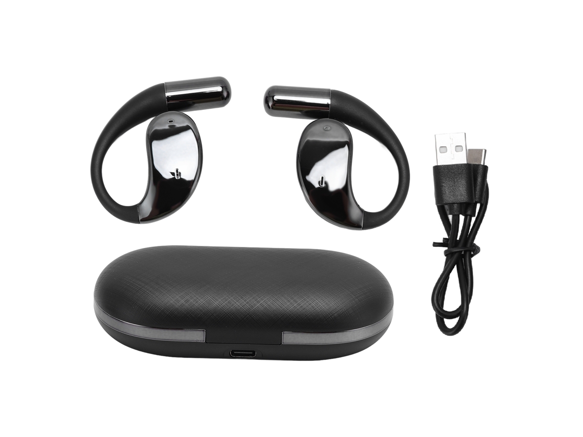 Fones De Ouvido Bluetooth V5.4 Cancelamento De Ruído 8h Reprodução Confortável Para Esportes Corrida Motorista Negros