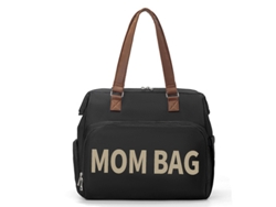 Bolso bandolera impermeable y ligero para maternidad/bebé, ideal para salidas y durante el embarazo. (Yunzii, madre negra)