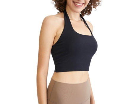 Camiseta sin Mangas de Mujer para Yoga ZMDECQNA Sin Mangas Espalda Sujetadores Deportivos Tops Entrenamiento Negro (8)