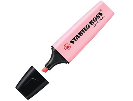 Marcador Stabilo Boss Pastel Fluorescente 70 Rosa Venda Múltiplos 10