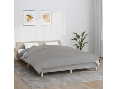 Manta VIDAXL (220 x 235 cm - Tela - Gris)