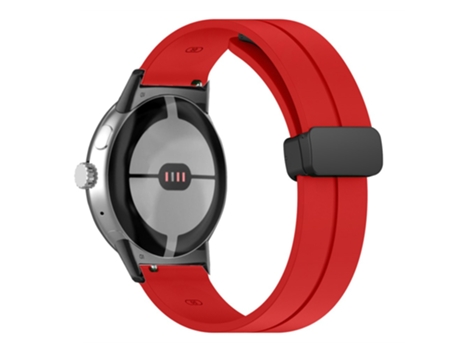 Correa de Silicona hebilla magnética para Google Pixel Watch - hebilla negra/rojo