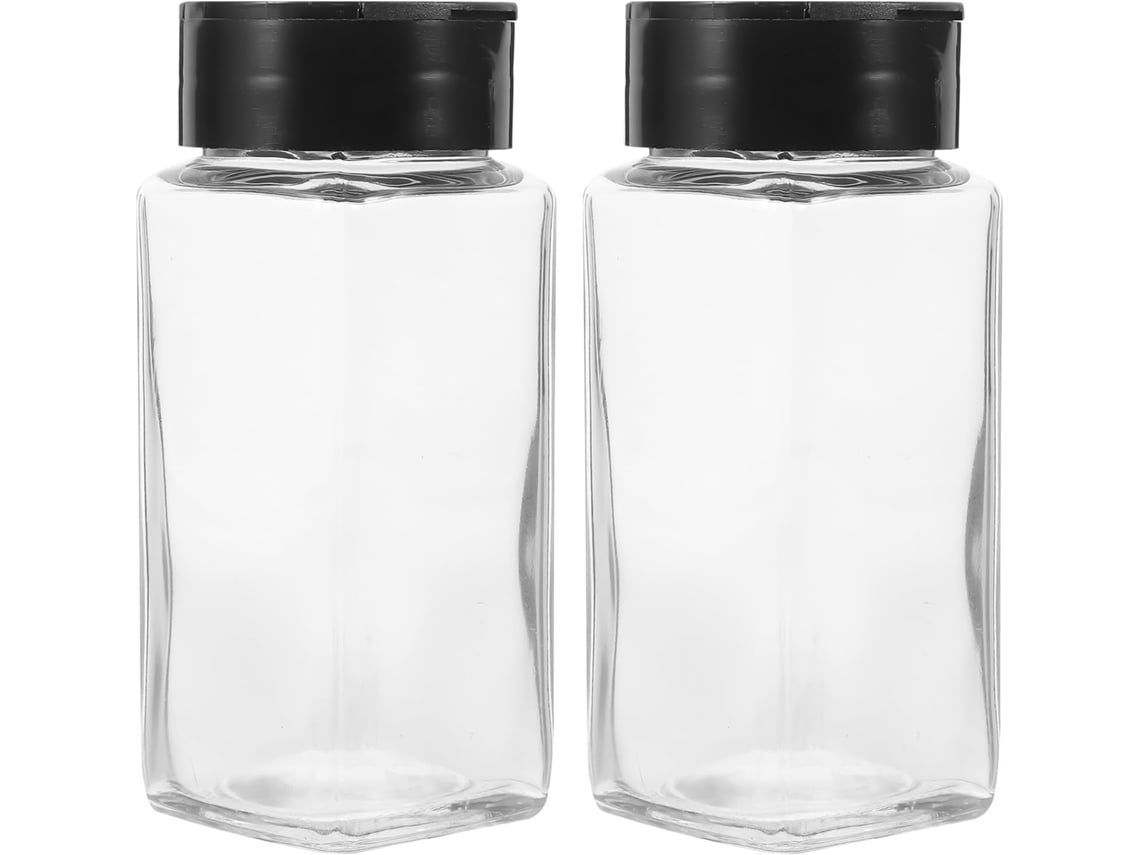 Conjunto De 2 Saleiros De Vidro De 120ml Para Condimentos E Pimenta.