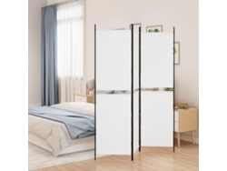 Biombo Divisor | Biombo Separador | Separador De Ambientes De 3 Paneles De Tela Blanco 150x180 Cm