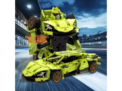 Set De Bloques Transformable Coche Y Robot Con Función De Retroceso, Puertas Apertura, 616+ Piezas