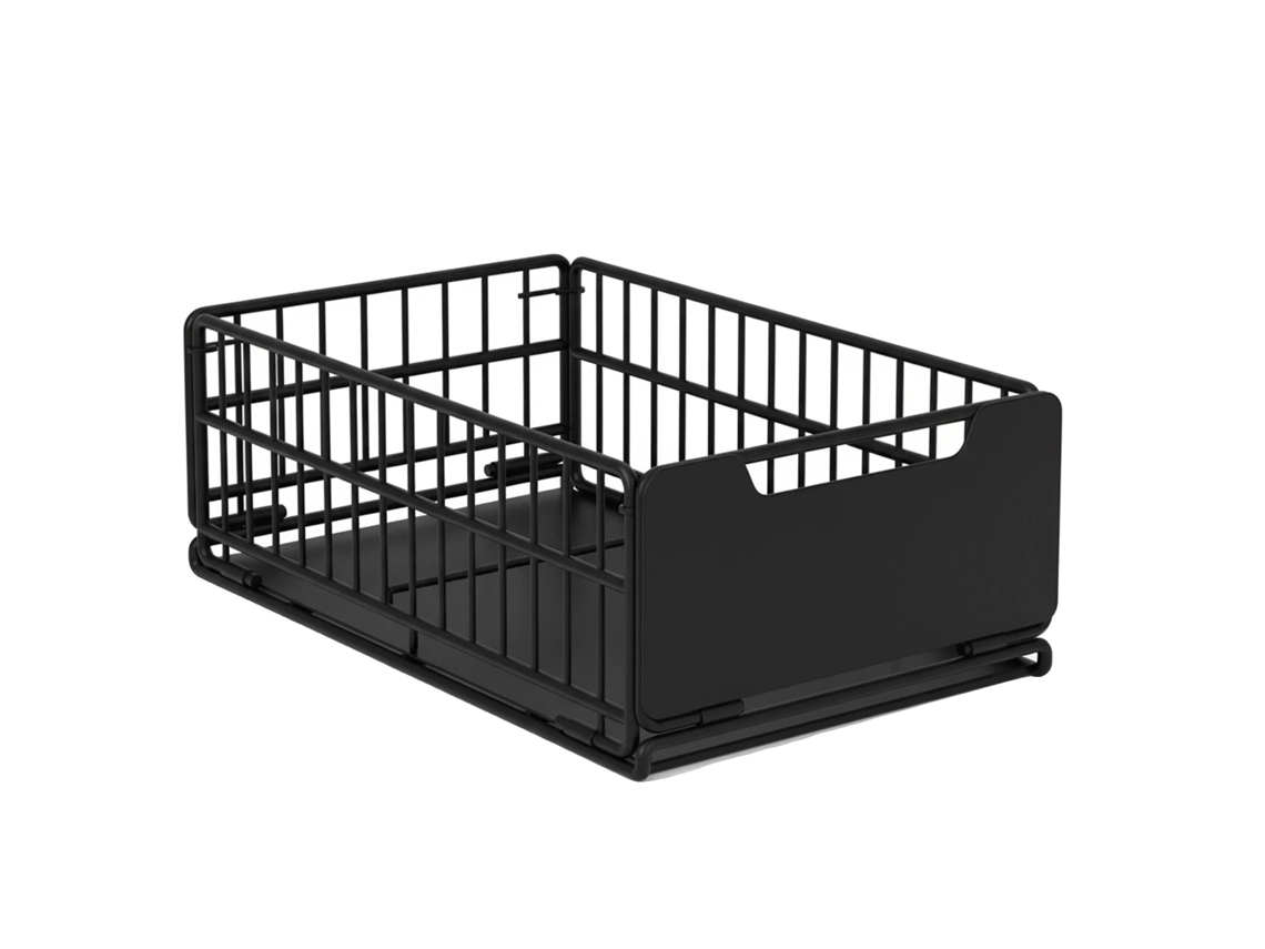 Organizador de armario retráctil, construcción robusta, fácil instalación, negro, 30 cm de ancho (OEM)