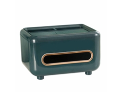 Caja Multifuncional Para Toallas De Papel, Organizador De Escritorio, Control Remoto, Verde Oscuro
