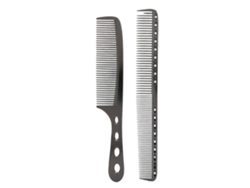 Peineta portátil antiestática de aluminio para estilismo y peluquería - Negra