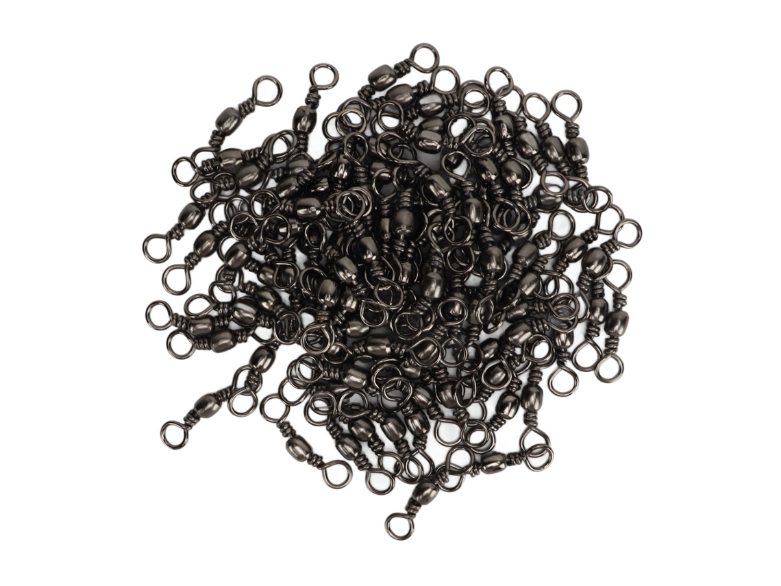 100 Conectores Giratorios Para Línea De Pesca, Rotación Estable, Antioxidantes, 3/0 37 Mm, 55 Kg
