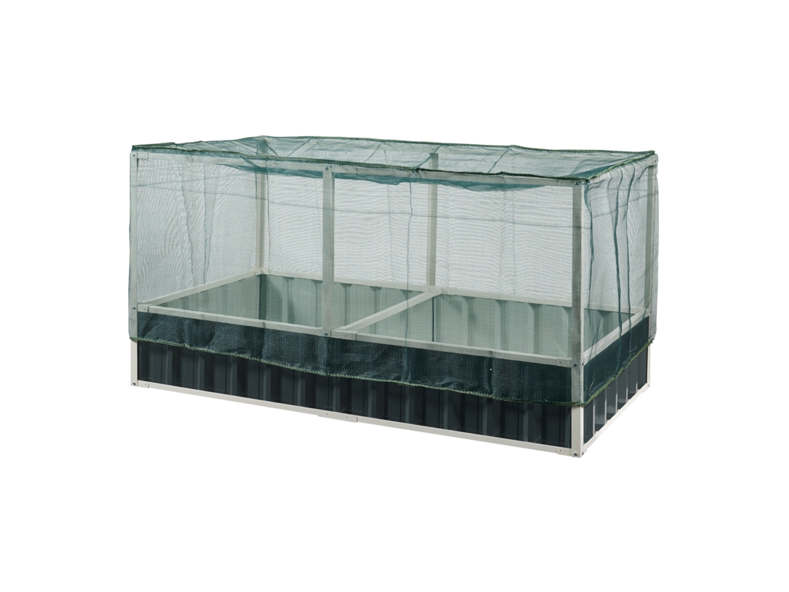 Huerto urbano alto Alblasserdam con red de acero 174x90x88 cm - Antracite [EN.CASA]