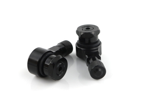 Vástagos de válvula de neumático sin cámara de rueda cnc de motocicleta[Negro]