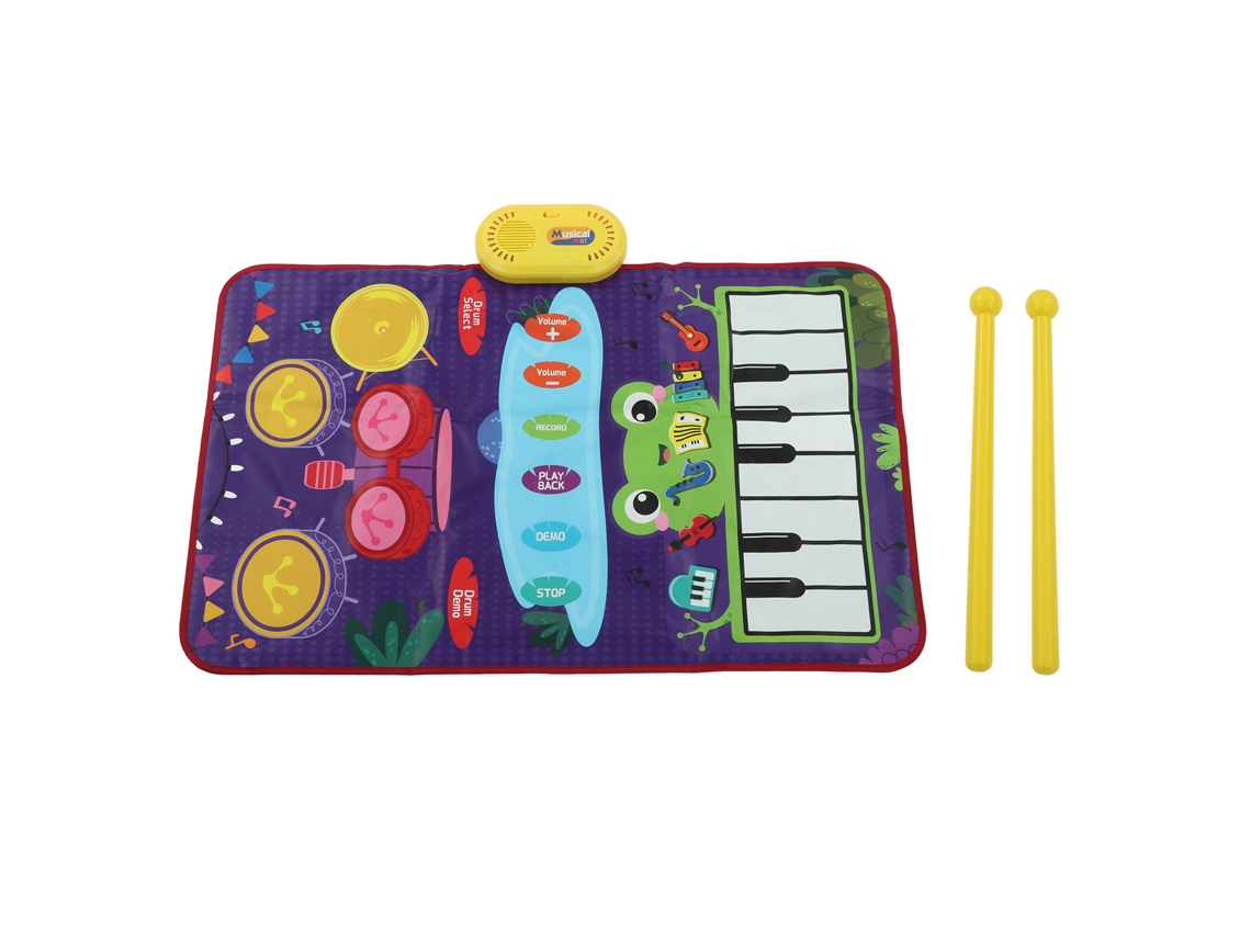 Colchón musical 2026horizon para niños con batería de jazz y teclado de piano, juego de aprendizaje musical táctil.