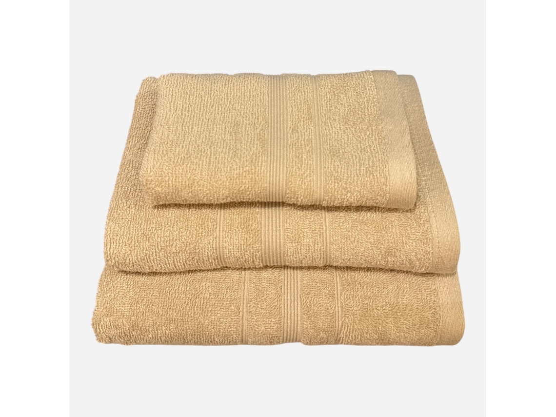 Pack de 3 Toallas de Baño ONIRICA Ibiza (450gr - Beige)