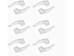 pares de ganchos de silicone transparentes antiderrapantes para óculos de grau e de sol.