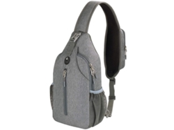 Riñonera, mochila, bolso de hombro individual, ideal para senderismo, color gris.