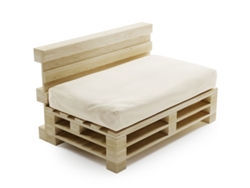 Respaldo Cojín Desenfundable para Palés de Poliéster Bananair 120x80 cm Beige