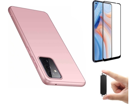 Carcasa y Protector de Pantalla Oppo Reno 6 5G Rosa