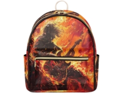 Mochila de cuero Tropicallife Fiery Rock Music Guitarist para hombre y mujer, ideal para la escuela y los viajes. Sin marca.